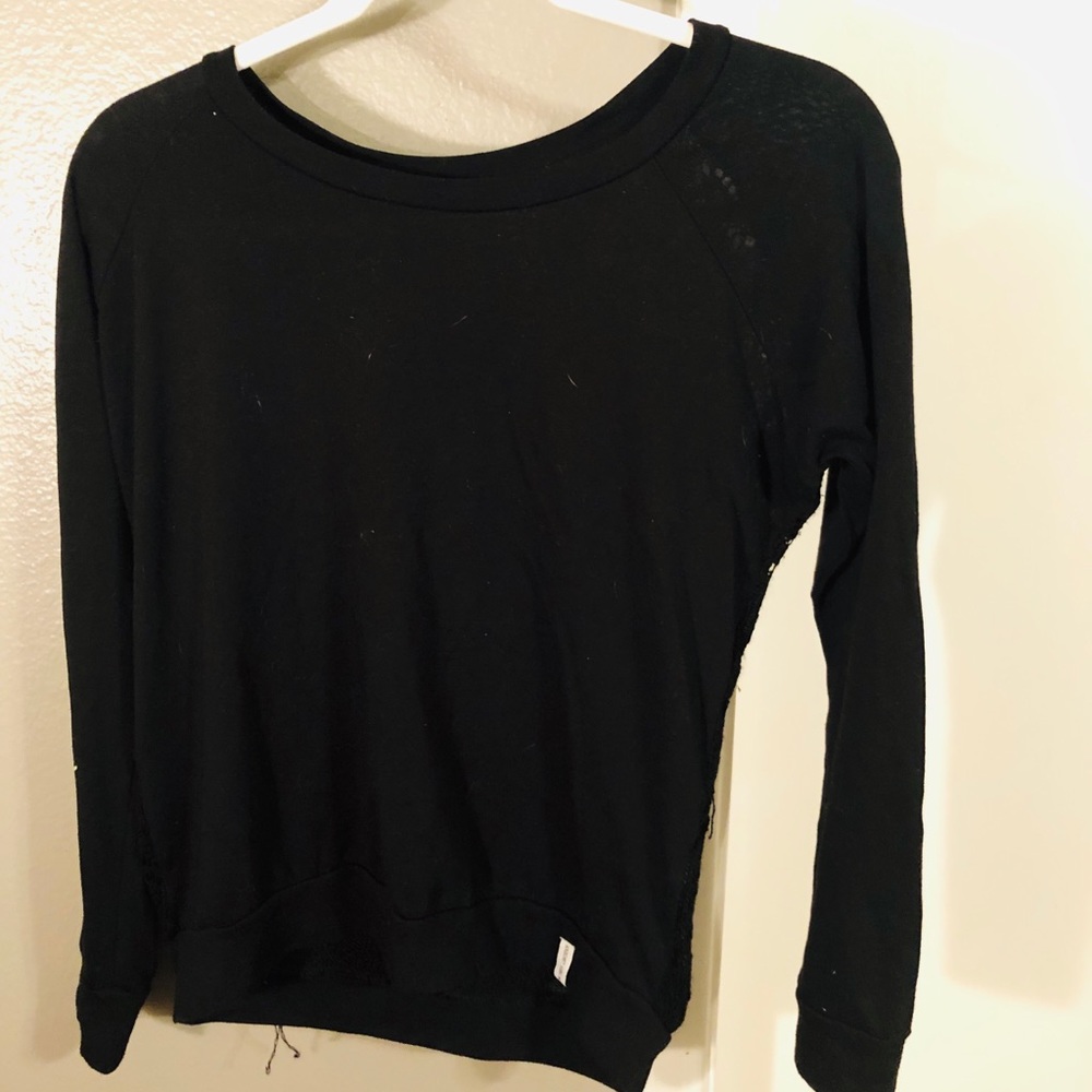 Crocheted back with lace detail shirt